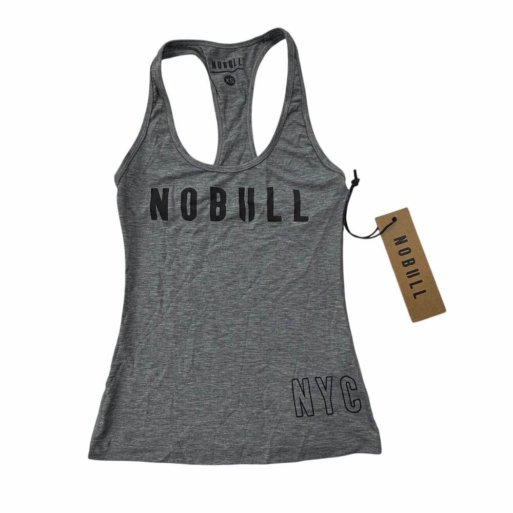 NWT NOBULL Women's Limited Edition NYC Racerback Tank Top Heather Gray Size XS